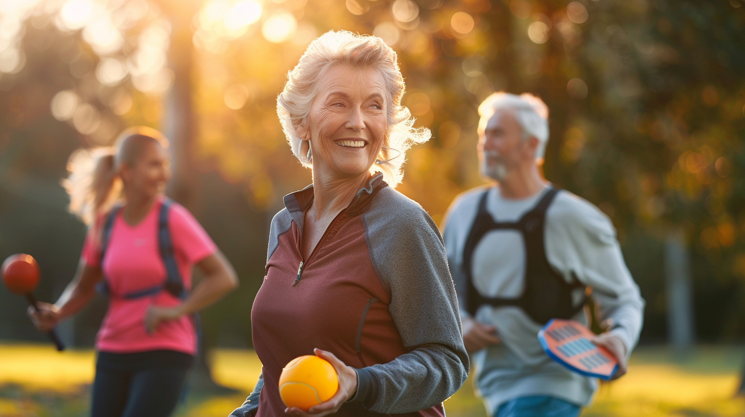 fitness trends 2025 in the USA showing wearable technology, pickleball, Zone 2 cardio